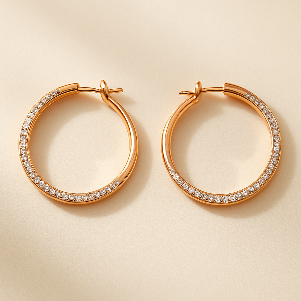 Halo Pavé Hoop Earrings